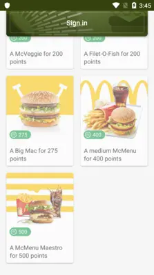 McDonald's android App screenshot 2