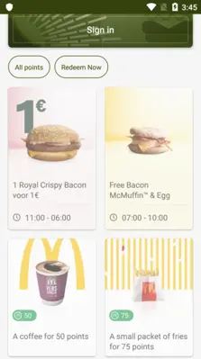 McDonald's android App screenshot 3